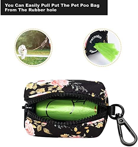 Petmolico Dog Poop Bag Holder Dispenser 2 Pack, Pink Rose - Image 2