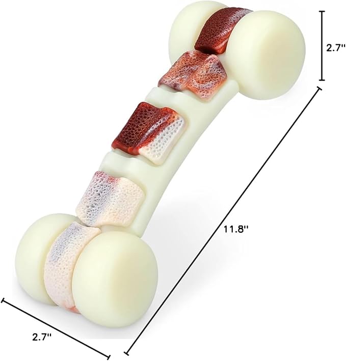 Tikaton Hammerbone Durable Dog Chew Toy for Aggressive Chewers, Beef Flavor Dog Toy, Large