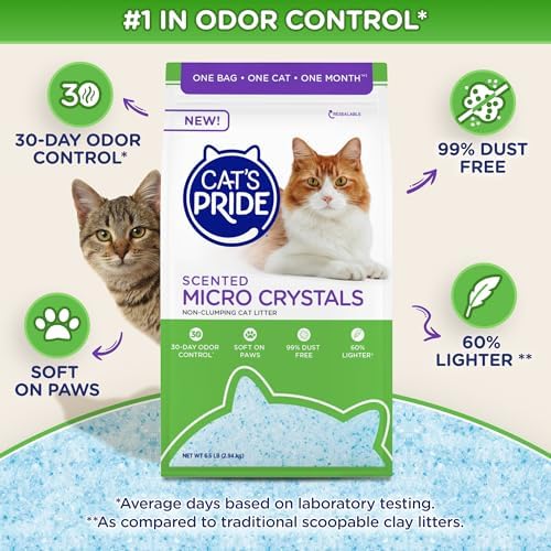 Cat's Pride Micro Crystals Litter with 30-Day Odor Control Scented 6.5lb - Image 2