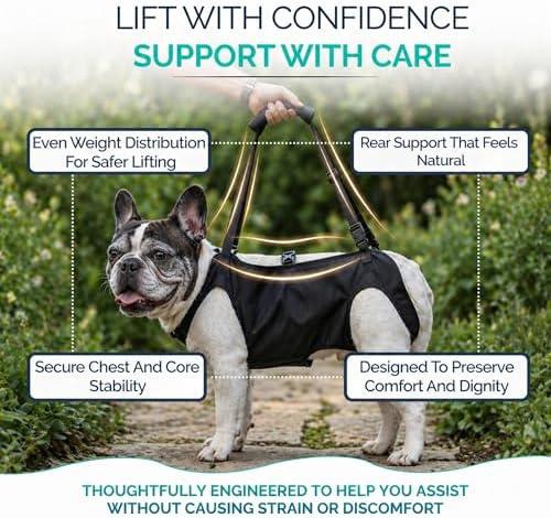 Medium Dog Sling Carrier – 27-38 Lb. Dog Sling for Medium Dogs Hind Leg Support – Doggie Lift M Full Body Design with Breathable Mesh and Adjustable Straps for Safe Mobility Assistance - Image 2