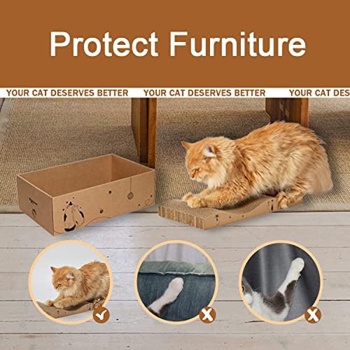 Cat Scratcher Cardboard Scratch Pad for Indoor Cats and Kitty 5pcs - Image 2