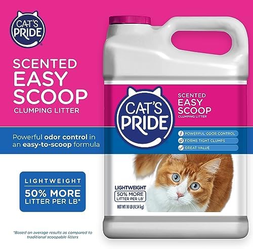 Cat's Pride Lightweight Clumping Litter: Flushable Easy Scoop - Powerful Odor Control - Scented, 10 Pounds (Pack of 2) - Image 2
