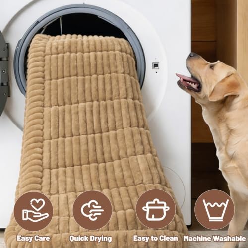 Dog Bed for Car Back Seat, Waterproof Dog Blanket for Car, Brown - Image 7
