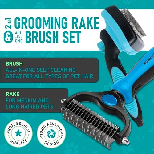 Maxpower Planet Dog Rake and Brush Set for Shedding, Undercoat & Mats - Image 2