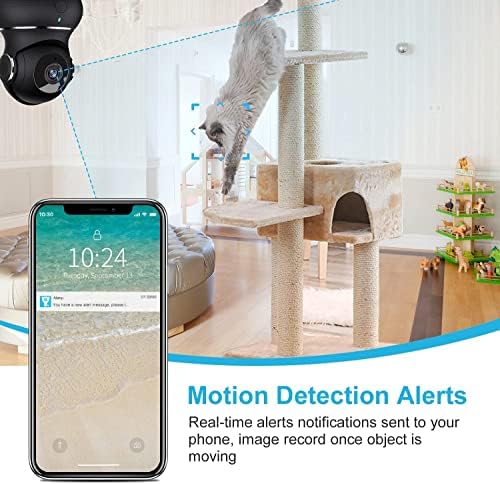 litokam 2K Indoor Camera, 360 Pan/Tilt Home Security Cameras with Motion Detection, Pet Cam with Phone App, Baby Monitor with Night Version, WiFi Camaras, Two Way Audio, Work with Alexa, 2 Pack - Image 2