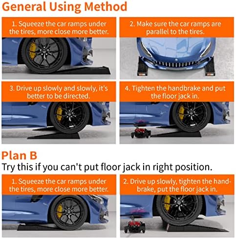 OULEME Low Profile Car Service Ramp, for Oil Changes & Maintenance, 4 Pack - Image 6
