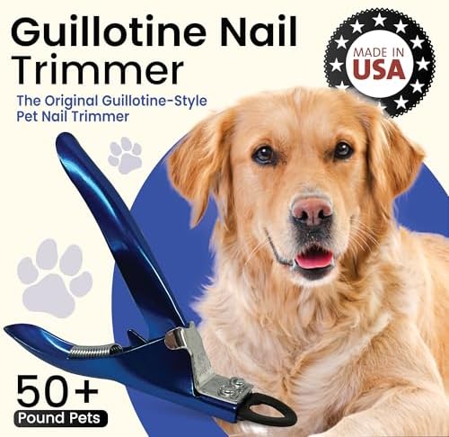 Resco Guillotine Dog Nail Clippers for Large Dogs, Electric Blue - Image 2