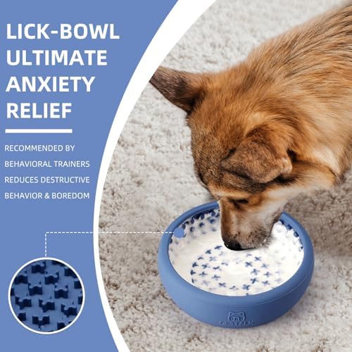 Dog Lick Bowl, Bestalk Anxiety Relief Lick Mat for Dogs, Non-Slip Freeze Licking Bowl Enrichment Puzzle Feeder for Distraction, BPA Free Silicone, Dishwasher Safe - Image 2