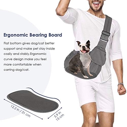 Lukovee Pet Sling, Small Pet Carrier, Hard Bottom Support & Safety Hook - Image 2
