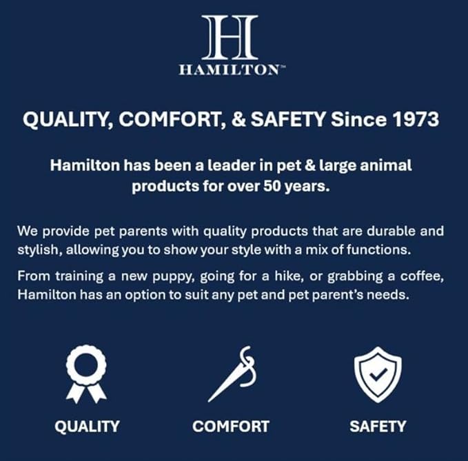 Hamilton Pet & Equine Hamilton Double Thick Nylon European Lead, 3/4-Inch, Blue