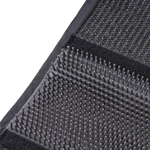 Cat Scratching Post Mat and Self Groomer 2 in 1 that Wraps Around Table Leg, Self Adhesive Grooming Sisal Sturdy Scratch Post for Indoor Cats Adults (Black) - Image 7