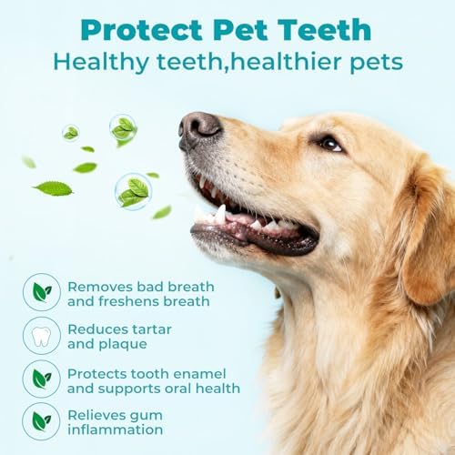 Pet Teeth Cleaning Finger Wipes for Cats and Dogs,Unscented Tartar - Image 2