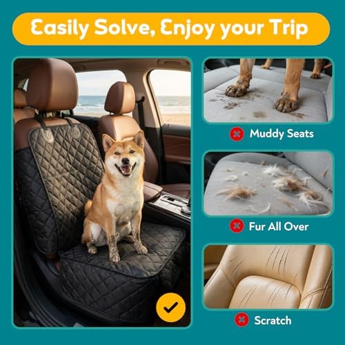 Dog Car Seat Covers Waterproof Front Full Protection Cover with Side Flaps - Image 2