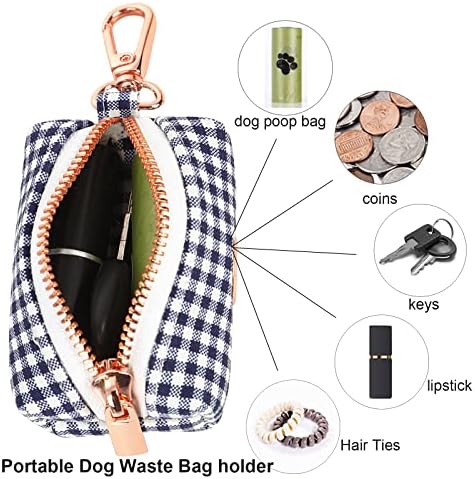 ARING PET Dog Waste Bag Dispenser, Cotton Doggy Poop Bags Holders Attach to Any Leashes, Portable Washable flamingo Pet Waste Pouch Dispenser with Metal Zipper - Image 2