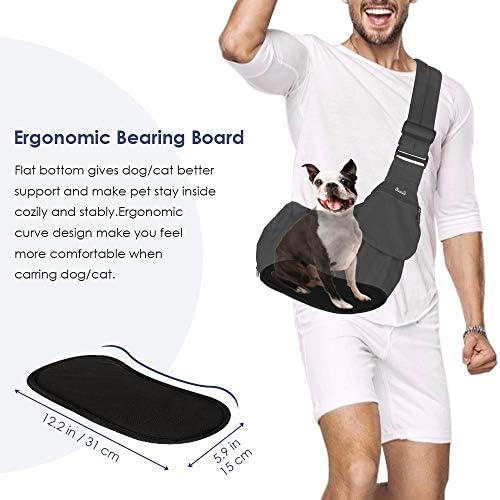 Lukovee Pet Sling, Small Pet Carrier, Hard Bottom Support & Safety Hook - Image 2
