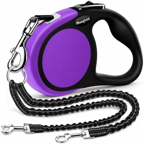 Double Retractable Dog Leash for Two Dogs Up to 115 lbs - 18.6 ft Coupler Leashes for Small Medium Dogs - One Locked System, Non Slip Grip, Tangle Free - Image 2