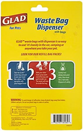 Glad for Pets Extra Large Unscented Heavy Duty Dog Waste Bags with Dispenser and Metal Clip | Plastic Disposable Poop Bags for Dogs, Easy to Use for Dog Walking, 30 Count (Pack of 2) - Image 2