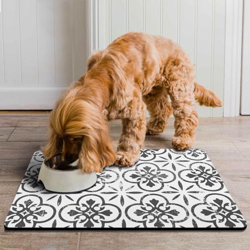 Dog Food Mats for Floors Absorbent, Pet Cat Food Mat - Quick Dry Dog Bowl Mats for Food and Water, Eco-Friendly Boho Pet Supplies - Image 7