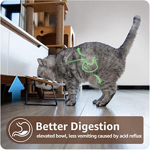 AYADA Elevated Cat Bowls Height Adjustable with Stand (Stainless Steel) - Image 2
