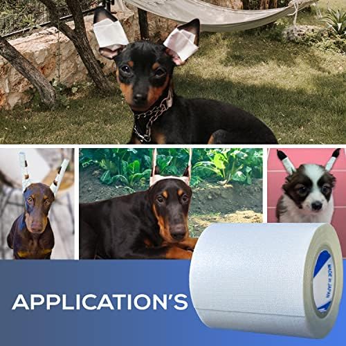 Ear Tape for Dogs 1 Pack with Dog Ear Cleaner Cotton Swabs, Self Adhesive Cotton Tape for Dog Ear Protection and Support, Ear Care Set for Dogs (2.0 inch (50 mm)) - Image 6