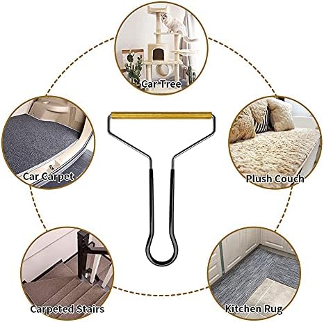 Lint Roller; Simplified Lint Remover Tool; Remove Cat and Dog Hairs &Lints from Furniture- Mat, Stairs, Cat Tree Towers; Carpet Rug Scraper; Hair & Lint Removal Rake - Image 6