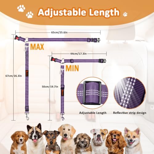 Laqibak Removable Dog Seat Belt Harness for Car, 3 in 1 Pet Seatbelt Leash - Image 7