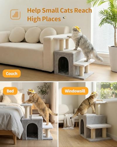 Aechonow 3-in-1 Cat Stairs for High Bed Couch, Multifunctional - Image 2