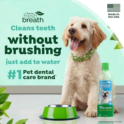 TropiClean Fresh Breath Dental Water Additive, Dog Breath Freshener, 33.8oz - Image 2