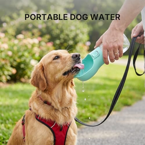 Portable Dog Water Bottle 300ml Leak Proof Pet Drinking Bottle for Dogs & Cats, Outdoor Travel Water Dispenser for Walking Hiking Camping (Lake Green) - Image 7