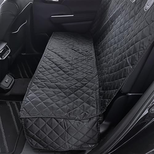 Dog Car Seat Cover for Back Seat - 100% Waterproof -Full Protection Dog Car Seat Cover with Side Flaps Nonslip- Fits Your Car, Truck, SUV (Black) - Image 7
