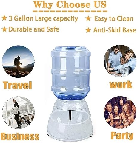 Automatic Dog Water Dispenser, 3 Gallon| 11L Gravity Automatic Pet Water Dispenser Station, Pet Waterer for Dogs and Cats, Large Capacity Water Feeder - Image 6