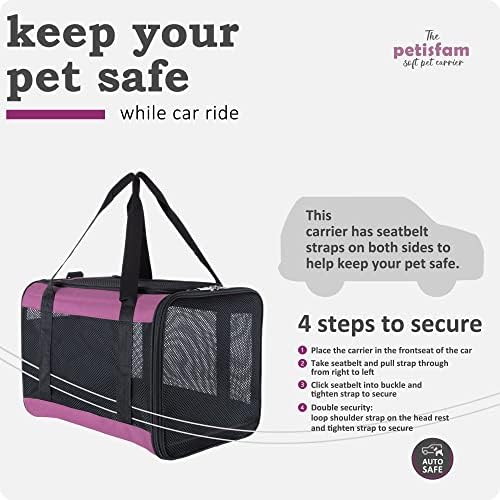 Soft Pet Carrier for Large and Medium Cats, 2 Kitties, Small Dogs. Easy to Get Cat in, Great for Cats that Don't Like Carriers (Viva Magenta) - Image 6