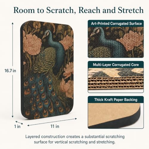 2 Pack Cat Wall Scratcher, Art Cat Scratching Board for Cats - Image 2