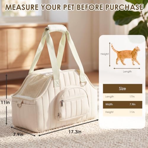 XIAPIA Dog Purse Carrier for Small Dog, Sturdy Travel Tote with Hard Bottom - Image 2