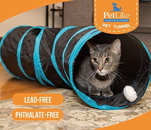 PetLike Cat Tunnel for Indoor Cats Collapsible Pop-up Pet Tube Peek Hole Hideaway Play Toys for Cats with Ball - Image 7