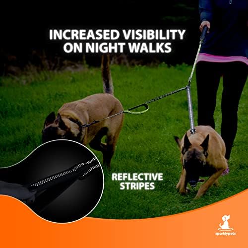 SparklyPets Double Dog Leash for 2 Dogs (Gray Coupler, Medium/Large) - Image 6