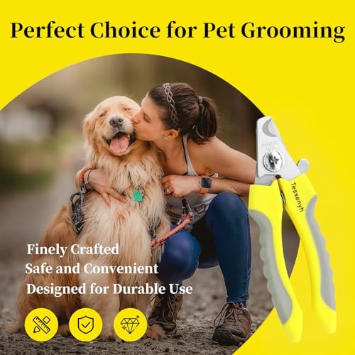 Professional Dog Nail Trimmers, Dog Nail Clippers for Small & Medium Dogs, Cats, and Pets, with Safety Lock and Protective Guard, 5.1 Inches - Image 7