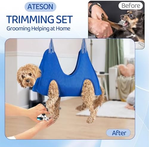 Pet Grooming Hammock for Small Dogs & Cats - Nail Trimming Sling with Clippers, Nail File, & Scissors - XXS Hanging Grooming Harness for Safe & Easy Nail Care - Image 6
