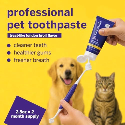 Petsmile VOHC Accepted Pet Toothpaste, London Broil 2.5 Oz, Cats + Dogs - Image 2