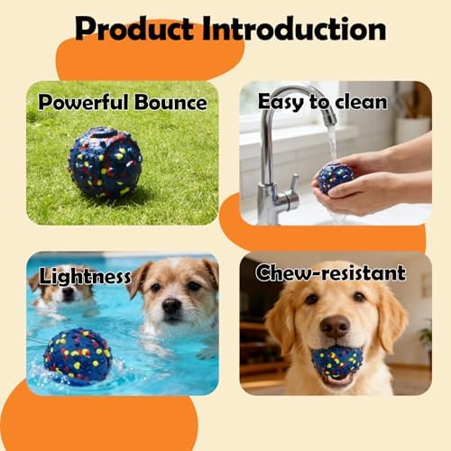 Interactive Dog toys, Smart Dog ball, E-TPU Material Automatic Moving, Bouncing, Vibrating ball Durable Duraspin Design for Aggressive Chewers.Keeps Dogs Busy and Entertained.Suitable for all dogs - Image 6