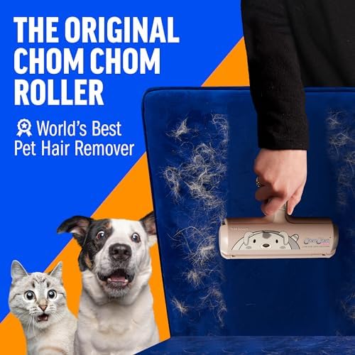 ChomChom Roller Pet Hair Remover – Original Size Reusable Lint Roller for Cat & Dog Hair on Furniture, Couch, Carpet, Car, Rugs & Bedding – Portable, Eco-Friendly (Dog) - Image 2