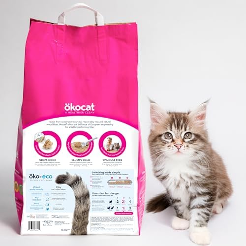 ökocat Super Soft Wood Unscented Clumping Cat Litter, 10.6 Pounds - Natural Ingredients, Stops Odor, Clumps Solid, 99% Dust Free, Great for All Cats, Sensitive Paws, Kittens - Image 2