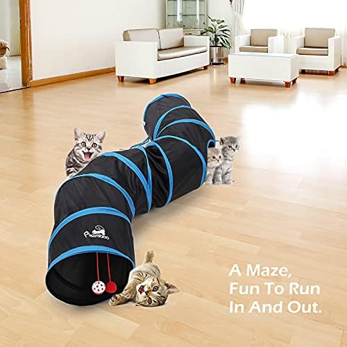 Pawaboo Cat Tunnel, Cat Tunnels for Indoor Cats, S-Shape Foldable Cats Tube - Image 7
