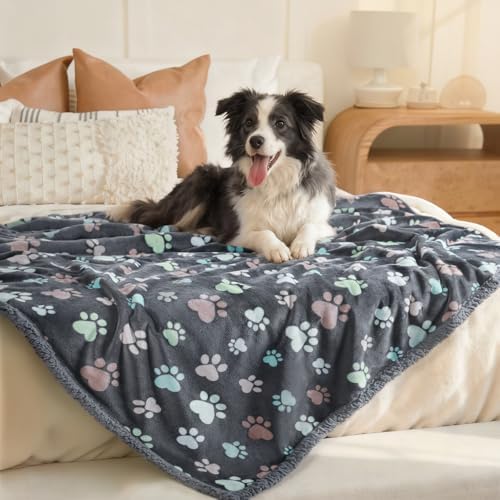 Luciphia Waterproof Dog Blanket Reversible Sherpa Fleece for Large Dogs Cat - Image 6