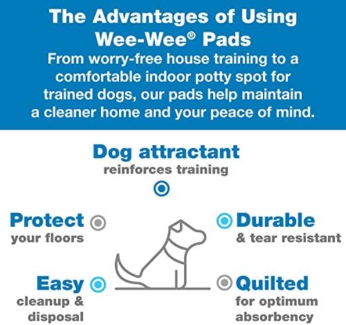 Four Paws Wee-Wee Superior Performance Unscented Pee Pads for Dogs & Puppies, Quilted Leak-Proof Dog Housebreaking Potty Training Floor Protection, 22" x 23", 14 Count - Image 2