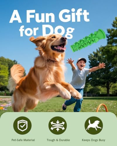 Dog Chew Toys with Rope, Toothbrush Toy for Medium Large Dog Green - Image 7