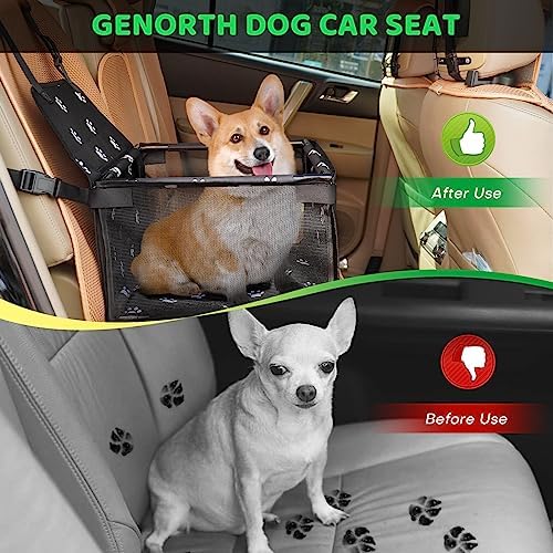 GENORTH Small Dog Car Seats for Small Dogs,Portable Puppy/Pet Car Booster Seat with Clip-On Leash and Mesh Window for Pet Up to 11 lbs - Image 7