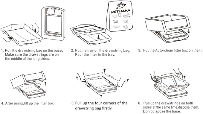 Crystal Cat Litter and Disposable Litter Trays 5 Sets Compatible with Petsafe Scoop-Free Classic/Legacy/smart Litter Boxes, Triple Leak Proof Design, Excellent OdorControl, One-Hand Disposing.