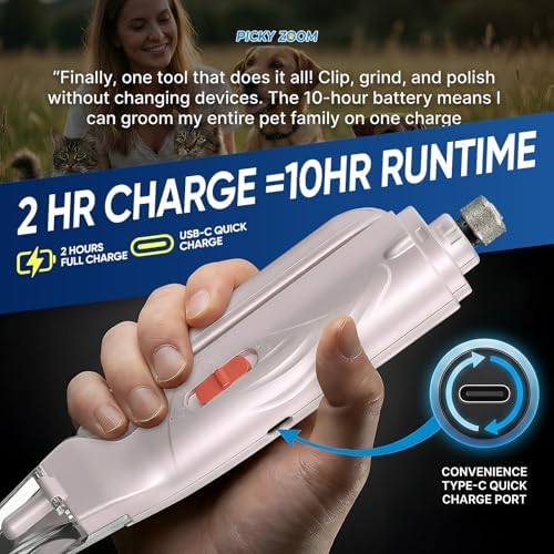 2-in-1 Dog & Cat Nail Clippers and Grinder with LED Light - Image 7