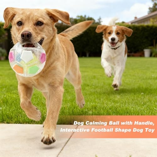 The Mellow Dog Calming Ball with Handle, Mellow Dog Calming Ball,Squeaky Floating Rubber Balls,Interactive Balls for Dogs Playing,Water Play,Training & Outdoor Games (Black) - Image 7